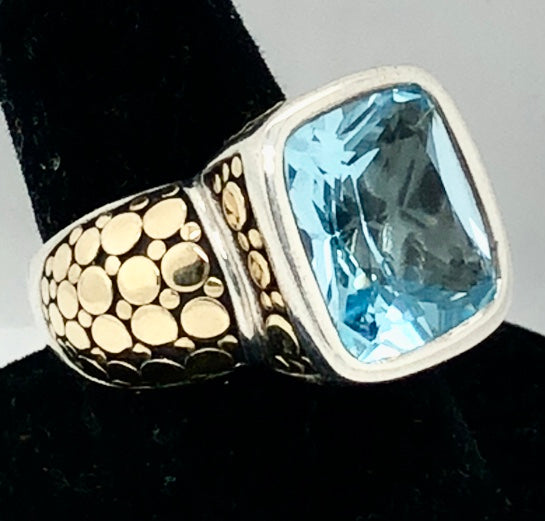 John hardy online blue topaz ring